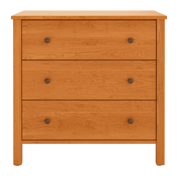 Shaker cherry solid wood 3 drawer dresser