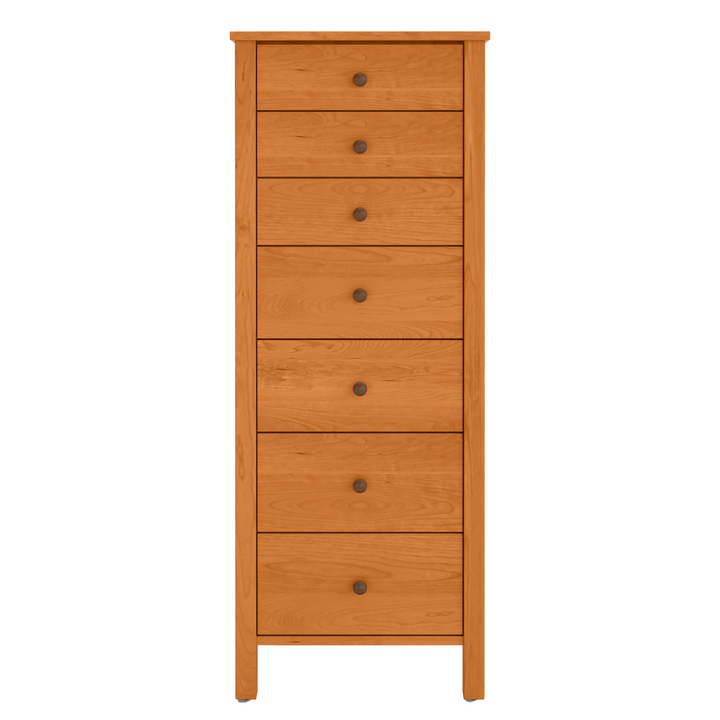 Cherry wood lingerie chest Shaker style with 7 drawers