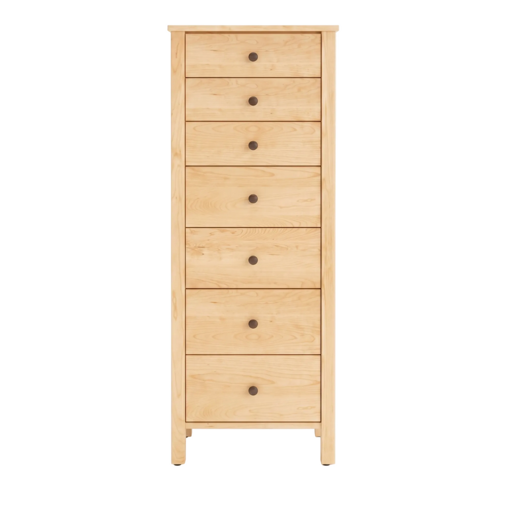 Maple wood lingerie chest Shaker style with 7 drawers
