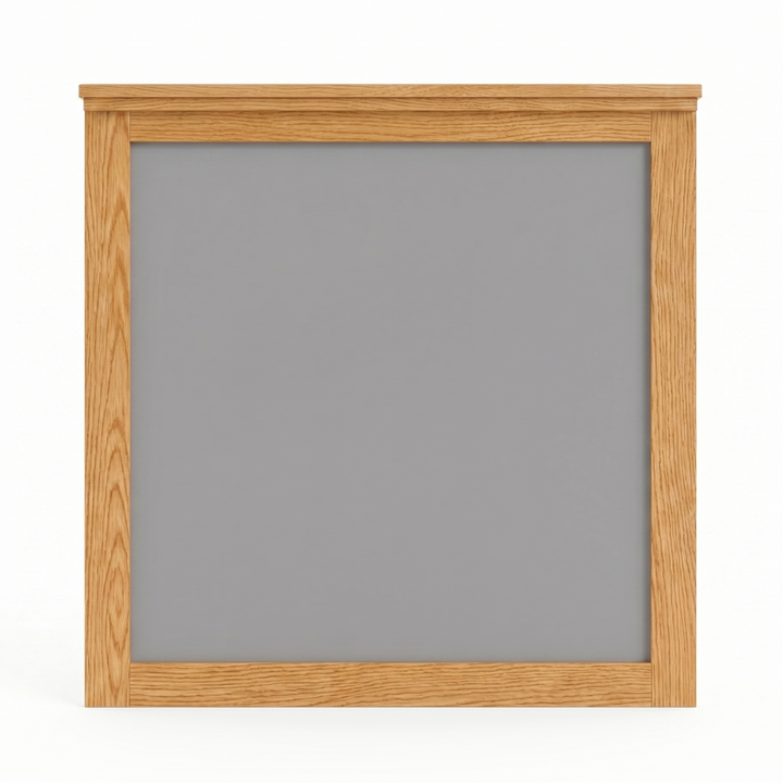 Shaker oak wall mirror solid wood frame natural finish