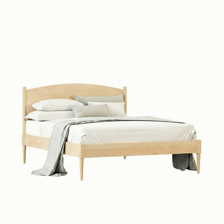 AM14R-LF - Amesbury Rounded Headboard Panel Bed Low Footboard