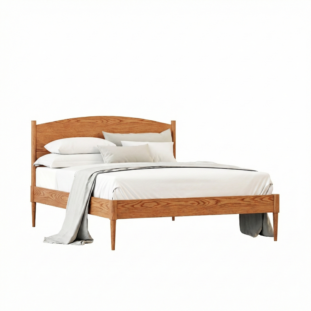AM14R-LF - Amesbury Rounded Headboard Panel Bed Low Footboard