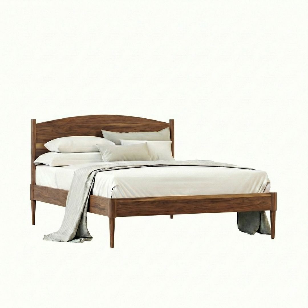 AM14R-LF - Amesbury Rounded Headboard Panel Bed Low Footboard