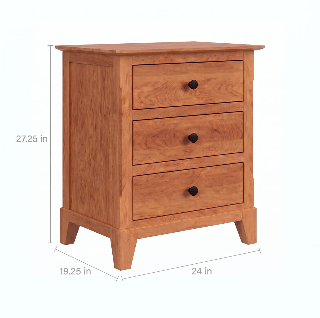 CB10-3 - Cabot Three Drawer Nightstand