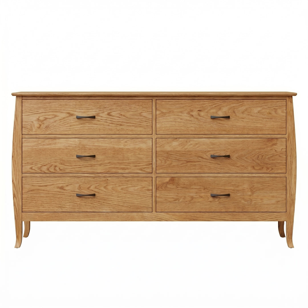 JA02 - Cascade Six Drawer Double Dresser