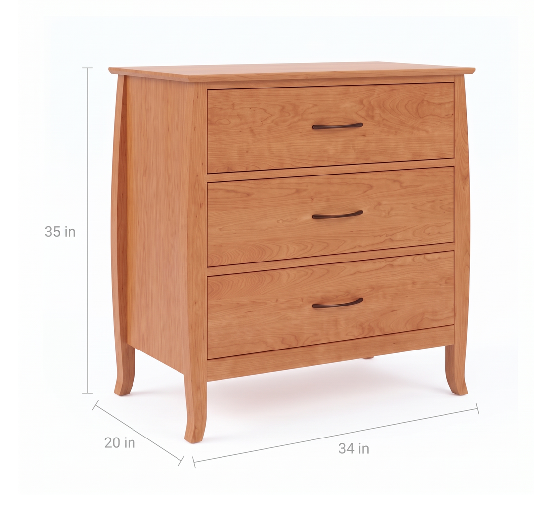JA03 - Cascade Three Drawer Chest