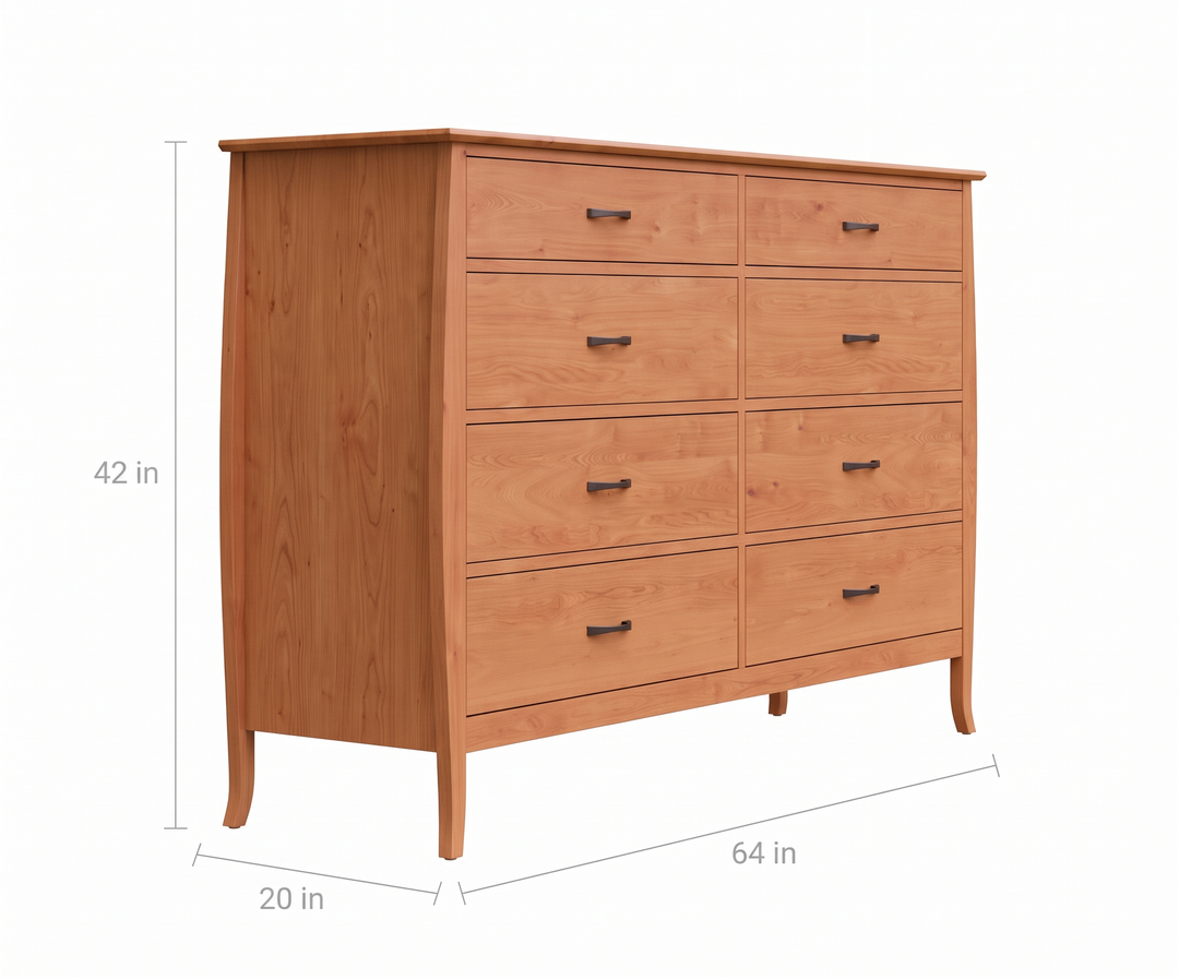 JA08 - Cascade Eight Drawer Dresser