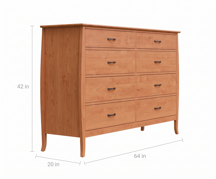 JA08 - Cascade Eight Drawer Dresser