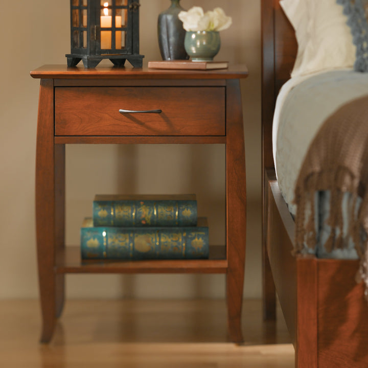 Cascade One Drawer Nightstand - Cherry