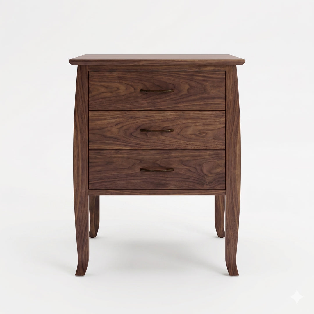 JA10-3 - Cascade Three Drawer Nightstand