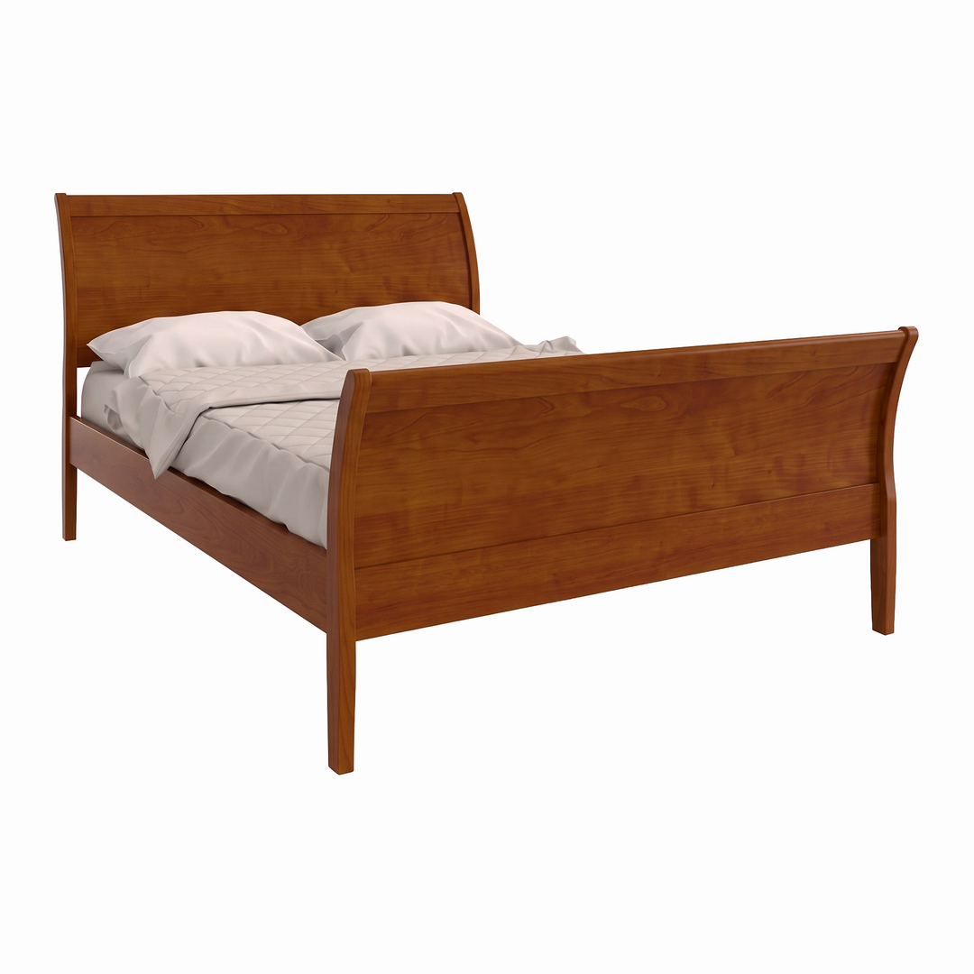 AB14-HF - Cascade Sleigh Bed High Footboard